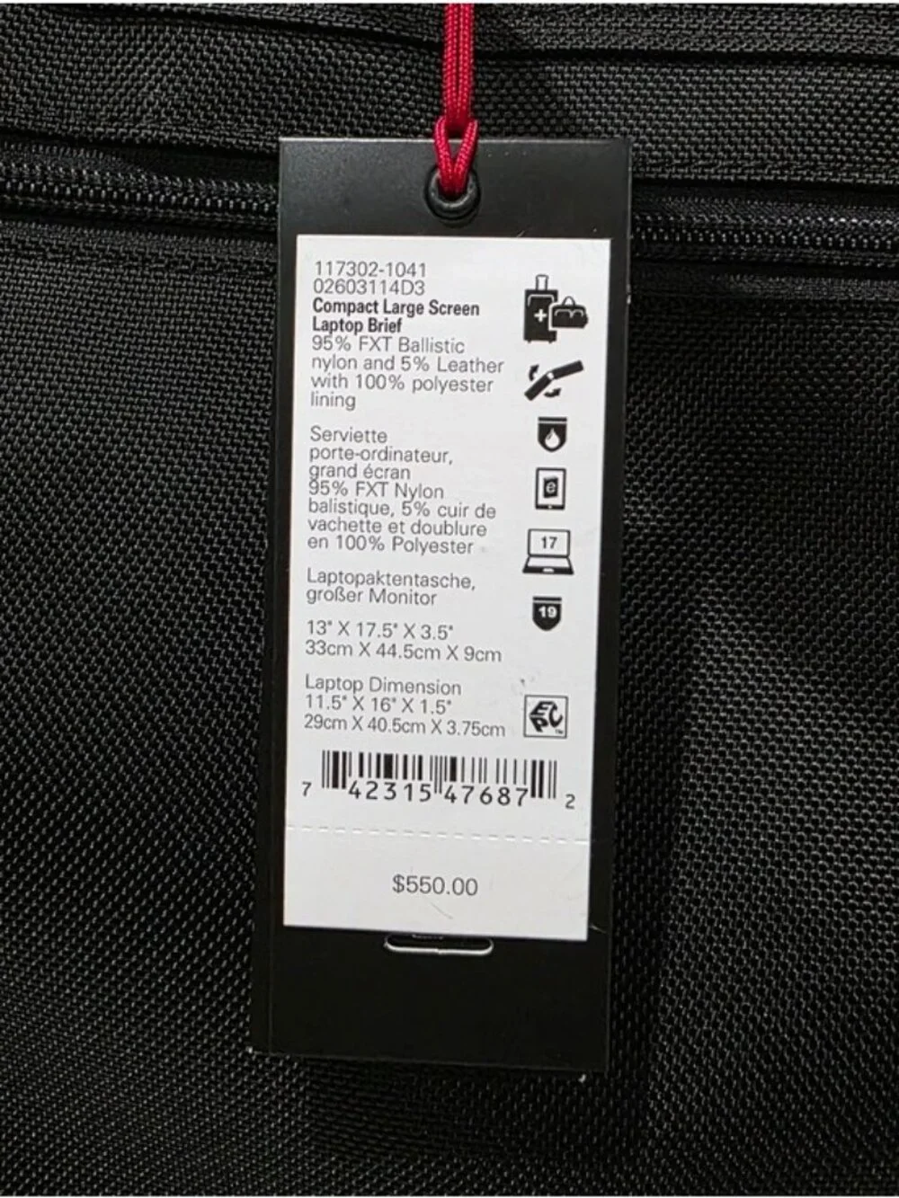 Tumi Alpha Compact Laptop Briefcase - Picture 4 of 10
